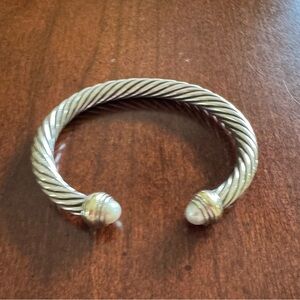 David Yurman Gold Cable Cuff Bracelet